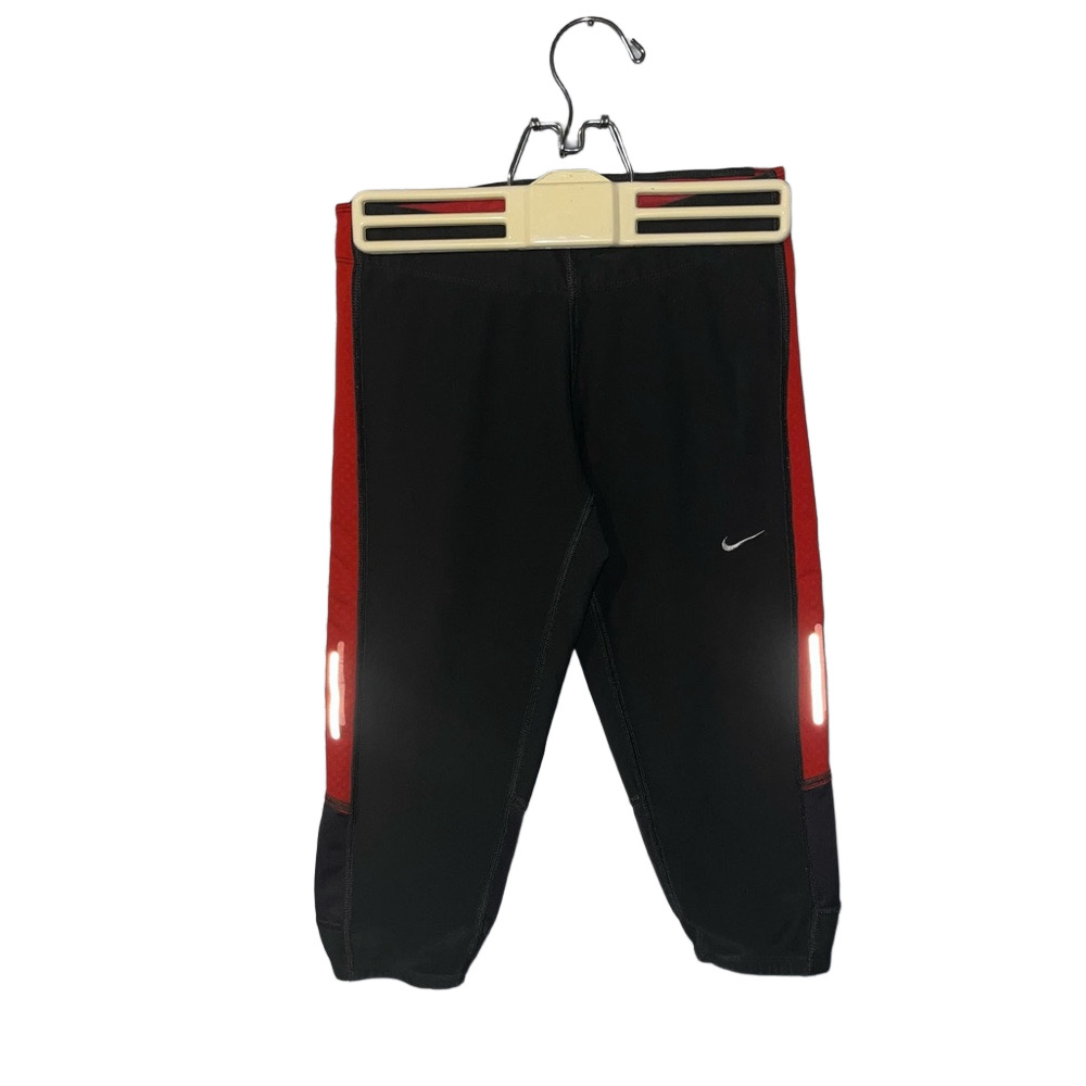 Women’s Nike Dri fit workout athletic cropped pants Red Dark Gray Black  size XS